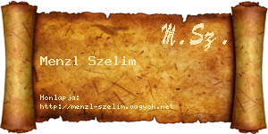 Menzl Szelim névjegykártya